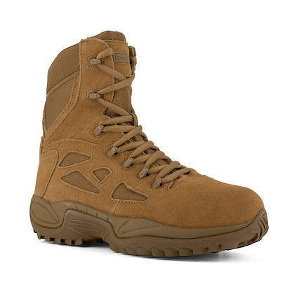Reebok Work Men's 8" Rapid Response Stealth Side-Zip Composite Toe EH Waterproof Tactical Work Boot Coyote - RB8850