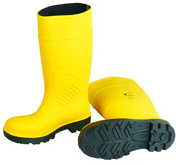 DUNLOP Unisex 16" Ultra-Lite Polyurethane Steel Toe Waterproof Pull On Work Boot Yellow - 88121
