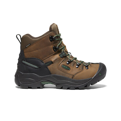 KEEN Utility Men's 6" Pittsburgh Energy Soft Toe Waterproof Work Boot Cascade Brown/Greener Pastures - 1026894