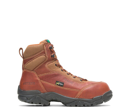 HYTEST Men's 6" Apex Composite Toe Metatarsal Guard C Waterproof Work Boot Brown - K12251