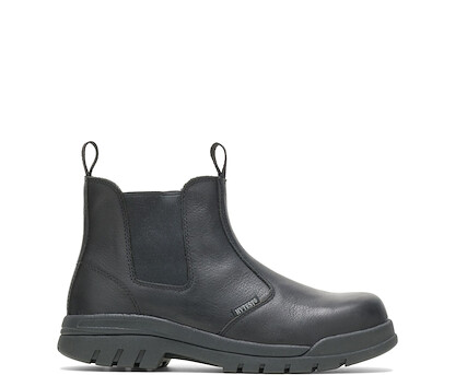 HYTEST Zinc Steel Toe 6" Slip On Work Boot Black - K13220