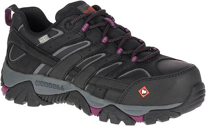 MERRELL WORK Women's Moab 2 Composite Toe Waterproof Work Shoe Black/Black - J46652