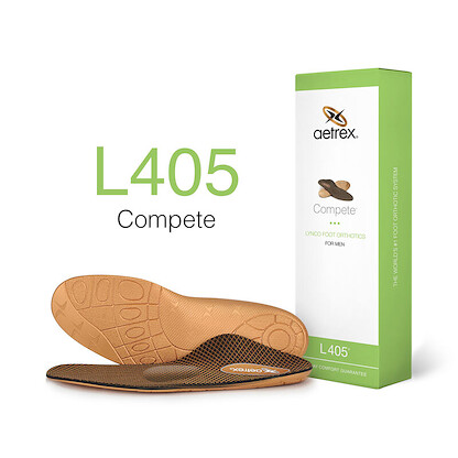 Aetrex Men's Compete Orthotics with Metatarsal Support (Lynco) - L405M