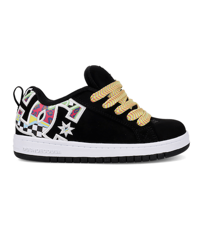 DC Shoes Unisex Kids' Court Graffik Shoes Black/Multi Color - DC01663005