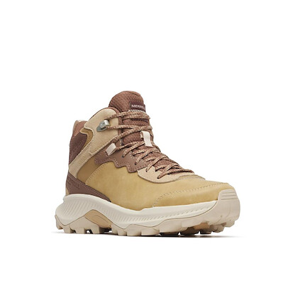 Merrell Women's Moab Speed 2 Leather Mid Waterproof Hiking Boot Latte - J038524