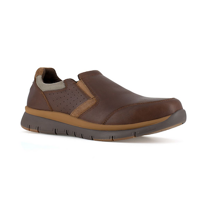Rockport Works Men's Primetime Casuals ESD Slip-On Work Shoe Brown - RK5710