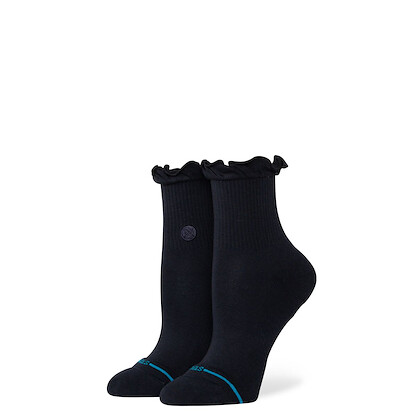 Stance Women's Ruffle Icon Quarter Black - W345BD25RU-BLK