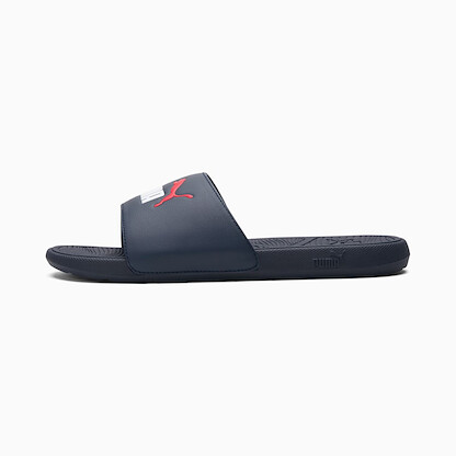 PUMA Men's COOL CAT 2.0 Slide Sandals Parisian Night/Puma White/Puma Red