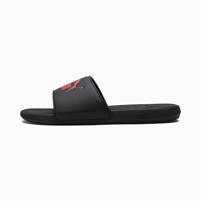 PUMA Men's Cool Cat 2.0 Slide Sandal Puma Black/Puma Red