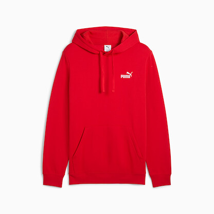 PUMA Men's Essentials Small Logo Fleece Hoodie For All Time Red - 68799611