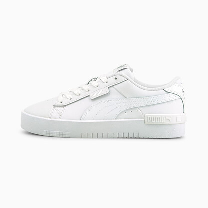 PUMA Unisex Big Kid's Jada Classic Sneaker White/White/Silver - 38199002