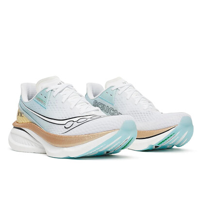 Saucony Men's Endorphin Azura White/Gold Running Shoe - S101329-1046
