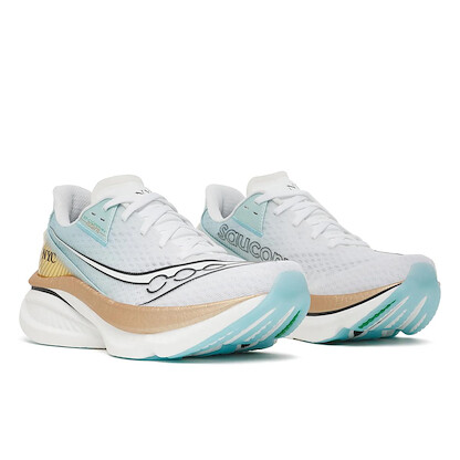Saucony Women's Chicago Endorphin White/Gold Running Shoe - S101348-1038