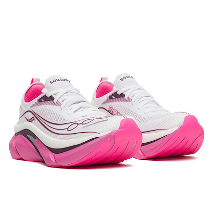 Saucony Unisex Endorphin Elite 3 White/Eggplant Running Shoe - S100981-1024