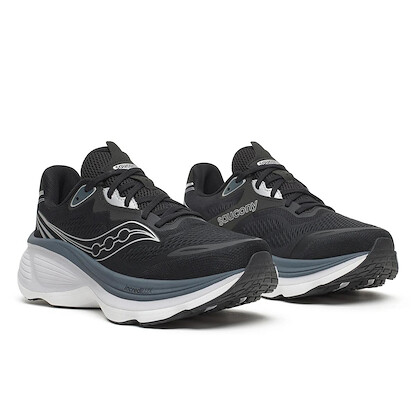 Saucony Men's Hurricane 26 Wide Black/Silver Running Shoe - S101102-1002