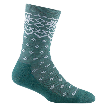 Darn Tough Women's Shetland Crew Lightweight Lifestyle Sock Teal - 6088-TEAL