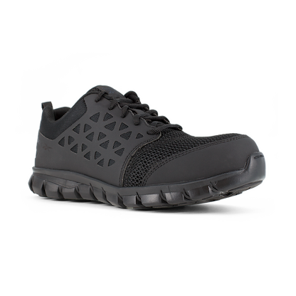 Reebok Work Men's Sublite Cushion Composite Toe ESD Athletic Work Shoe Black - RB4039