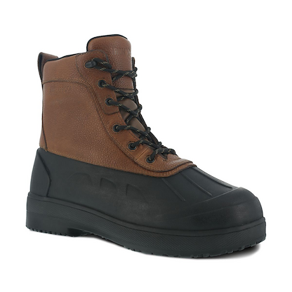 IRON AGE Men's 8" Compound Composite Toe Waterproof Work Boot Black/Brown - IA9650