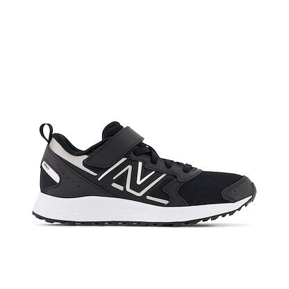 New Balance Kid' Unisex Fresh Foam 650 Bungee Lace with Top Strap Black - YT650BK1