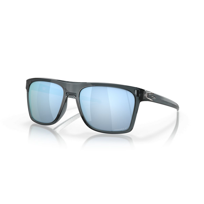 Oakley Men's Leffingwell Sunglasses Crystal Black/Prizm Deep Water Polarized (57 mm) - 0OO9100-910005 57