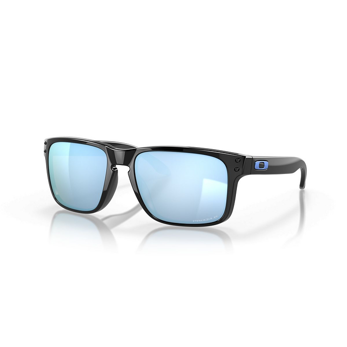 Oakley Men's Holbrook Sunglasses Polished Black/Prizm Deep Water Polarized (55 mm) - 0OO9102-9102C1 55