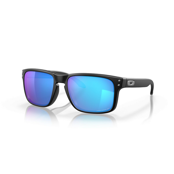 Oakley Men's Holbrook Sunglasses Matte Black/Prizm Sapphire Polarized (55mm) - 0OO9102-9102F0 55