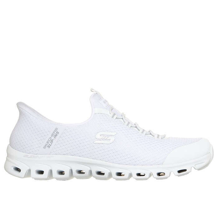 Skechers Women's Slip-ins: Glide-Step - Pursuit White/Silver - 104547-WSL