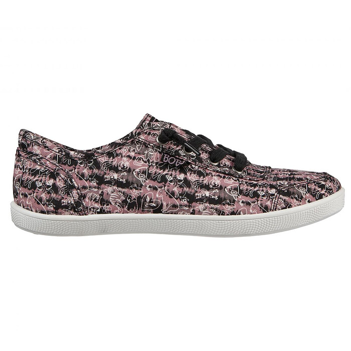Skechers Women's BOBS B Cute Fur-Tastic Sneakers Black/Purple - 113641-BKPR