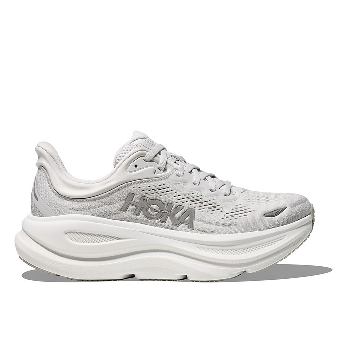 HOKA Women Bondi 9 Wide Running Shoes Stardust/Silver - 1162014-SDSTS