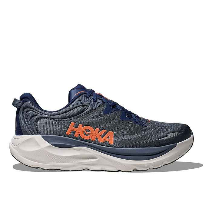 HOKA Men's Gaviota 6 X-Wide Running Shoes Midnight Blue/Faded Navy - 1171936-MLFD