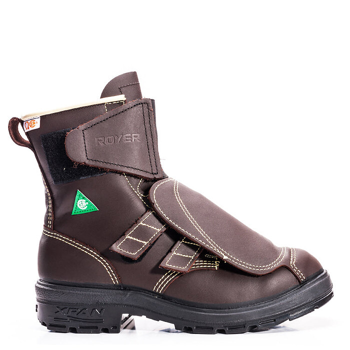 ROYER Men's XPAN REALFLEX 8" Aluminum Toe Non-Magnetic External Metatarsal Guard Boot Brown - 12161XP