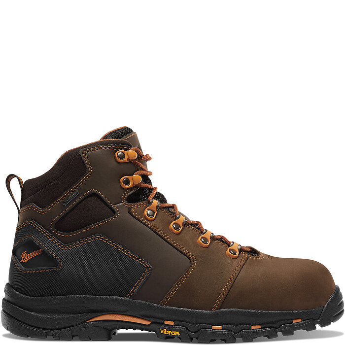 DANNER WORK Men's 4.5" Vicious Composite Toe Waterproof Work Boot Brown/Orange - 13860