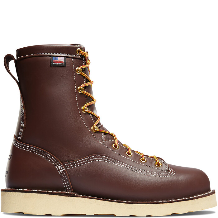 DANNER WORK Men' 8"s Power Foreman Soft Toe EH Waterproof Work Boot Brown - 15200