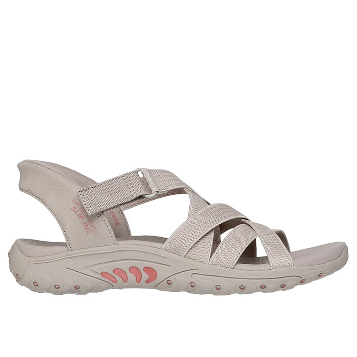 Skechers Women's Hands Free  Reggae - Strollin' On Slip-Ins Sport Sandal Taupe - 163062-TPE