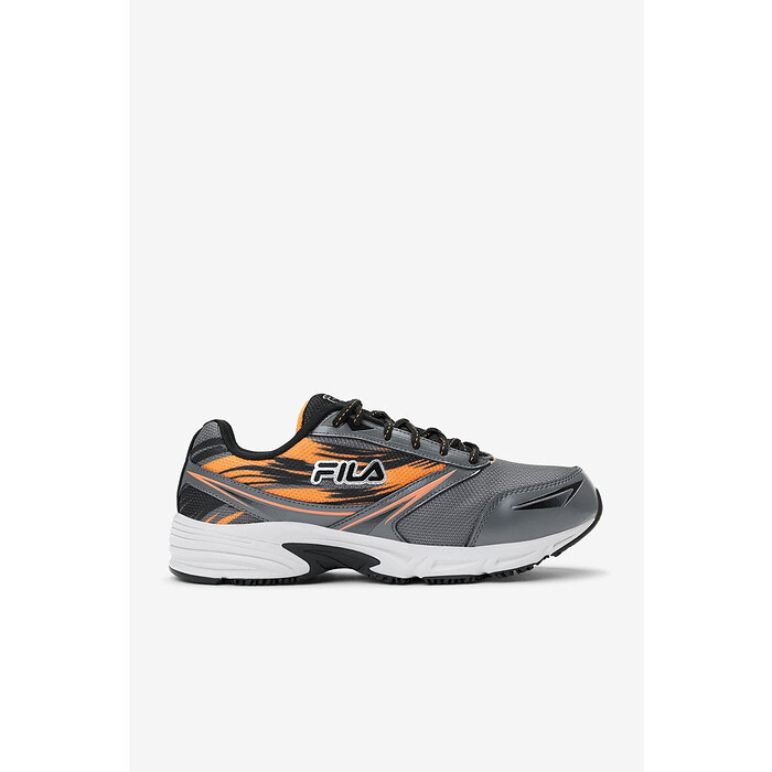FILA WORK Men’s Memory Meira 2 Composite Toe  Slip Resistant Work Shoe Castlerock/Black/Vibrant Orange - 1LM00118-054