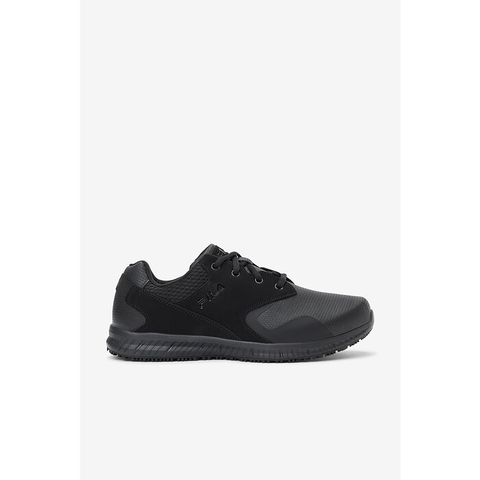 FILA WORK Men's Memory Layers Soft Toe Slip Resistant Work Shoe Black/Black/Black - 1LW00159-001