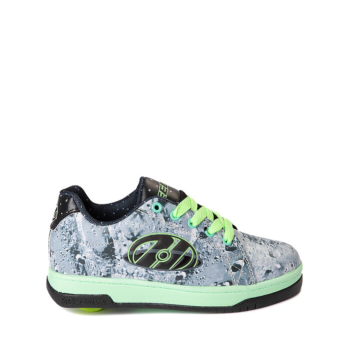 Heelys Kids' Split Glow In the Dark Shoes Black/White - HE101016H-BLKWHT