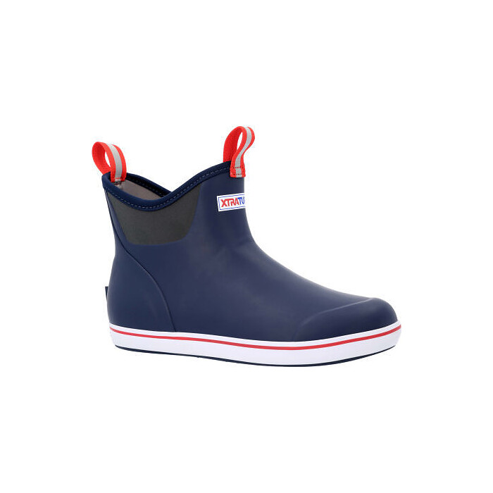 XTRATUF Men's 6" Ankle Deck Boot Navy/Red - 22733
