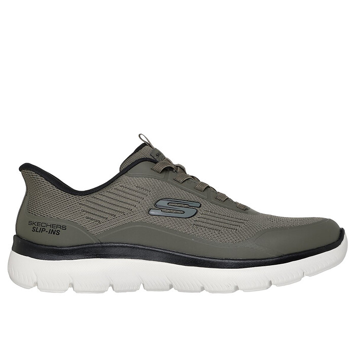 Skechers Men's Slip-Ins Summits - Leyter Sneaker Olive/Black - 233047-OLBK
