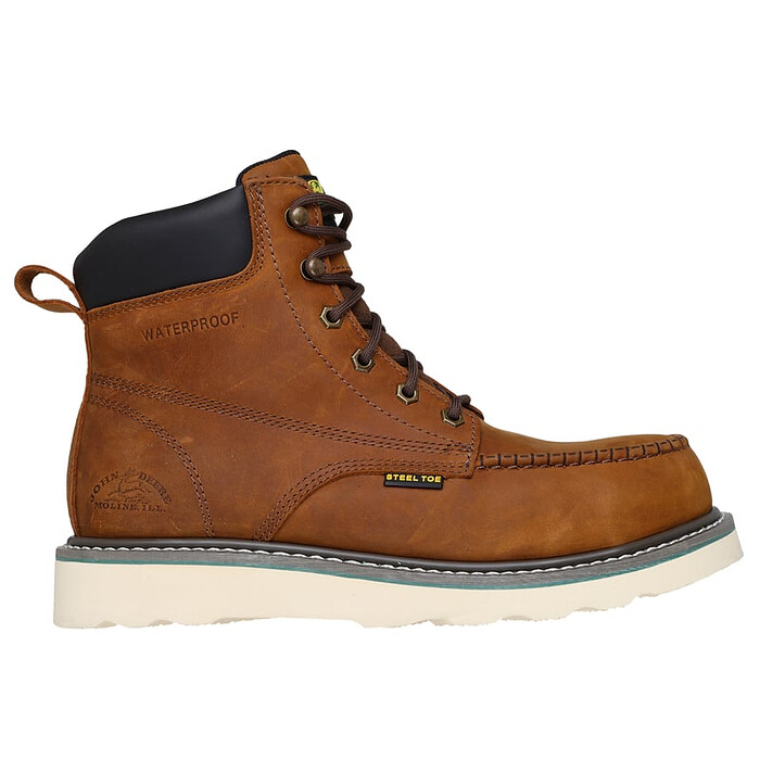 SKECHERS WORK x John Deere Men's Kadmiel - Rockworth Steel Toe Waterproof Work Boot Red/Brown - 256113-CDB