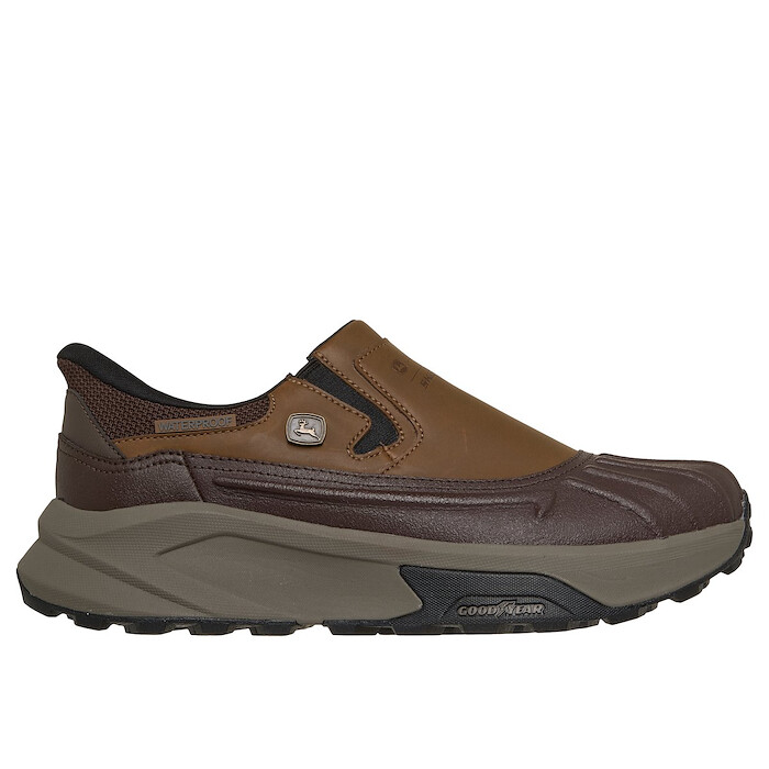 Skechers x John Deere Men's Slip-ins: Knox - Brando Waterproof Relaxed Fit® Hands Free Duck Boot Brown - 256200-ACDB