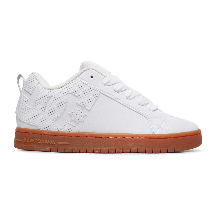 DC Shoes Men's Court Graffik Skate Shoe White - DC01661112-WHT