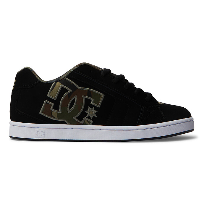DC Men's Net Low Top Skate Shoe Sneaker Black/Green Print - 302361-0BG