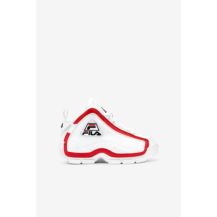FILA Unisex Kids' Grant Hill 2 Basketball Shoes White/Red/Black - 3BM00624-114