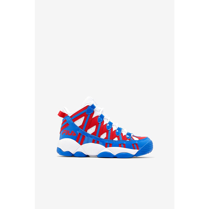 FILA Unisex Kids' Stackhouse Spaghetti White/Fila Red/Prince Blue - 3BM01310-125