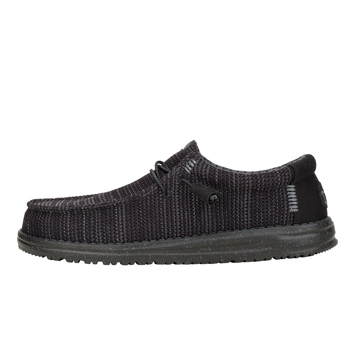 HEY DUDE Shoes Men's Wally Stretch Sox Black/Black - 41898-060