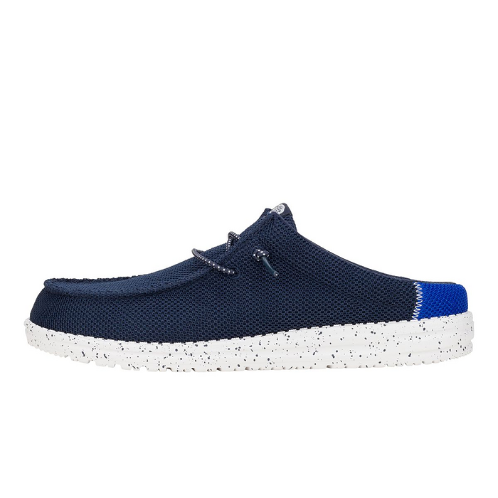 HEY DUDE Shoes Men's Wally Slip Stretch Canvas Varsity Navy - 41935-410