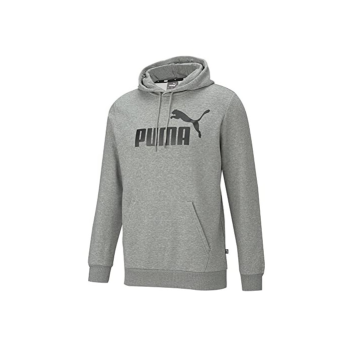 PUMA Men's Essentials Big Logo Hoodie Medium Gray Heather - 84681203