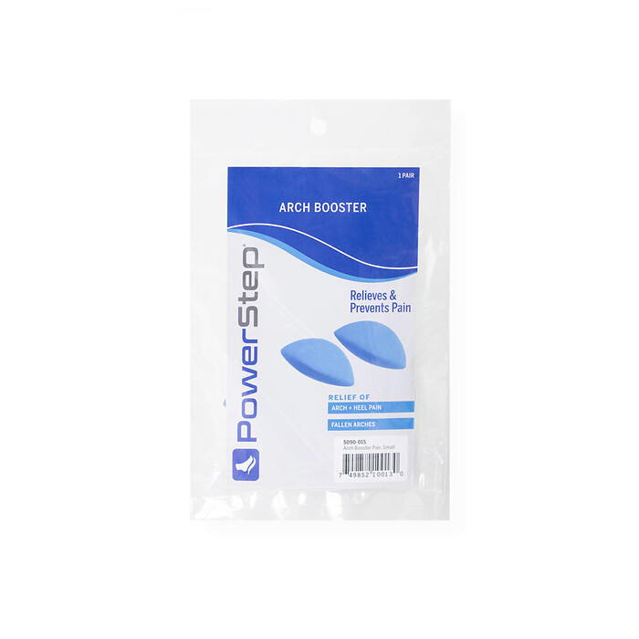 PowerStep Unisex Arch Boosters for Over-Pronation and Flat Feet Blue (1 pair) - 5090-01