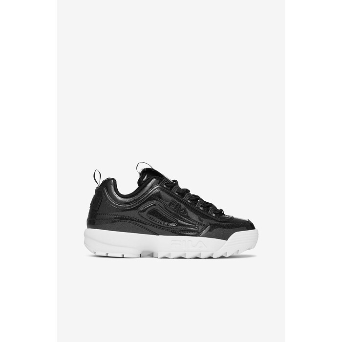 FILA Women's Disruptor 2 Shine Metallic Black/White/Black - 5XM02337-021